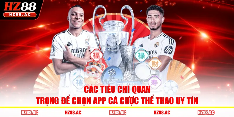 Các tiêu chí quan trọng để chọn app cá cược thể thao uy tín