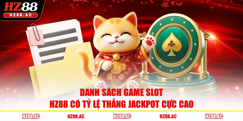 Danh sách game Slot HZ88 có tỷ lệ thắng jackpot cực cao 