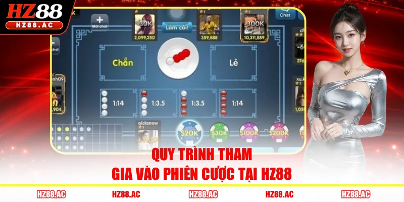 Quy trình tham gia vào phiên cược tại HZ88